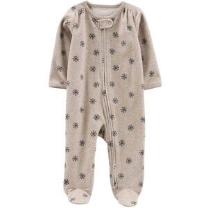 BNWT Carters Just One You Full Zipper Gray Pajamas 6m SfPf Home•78